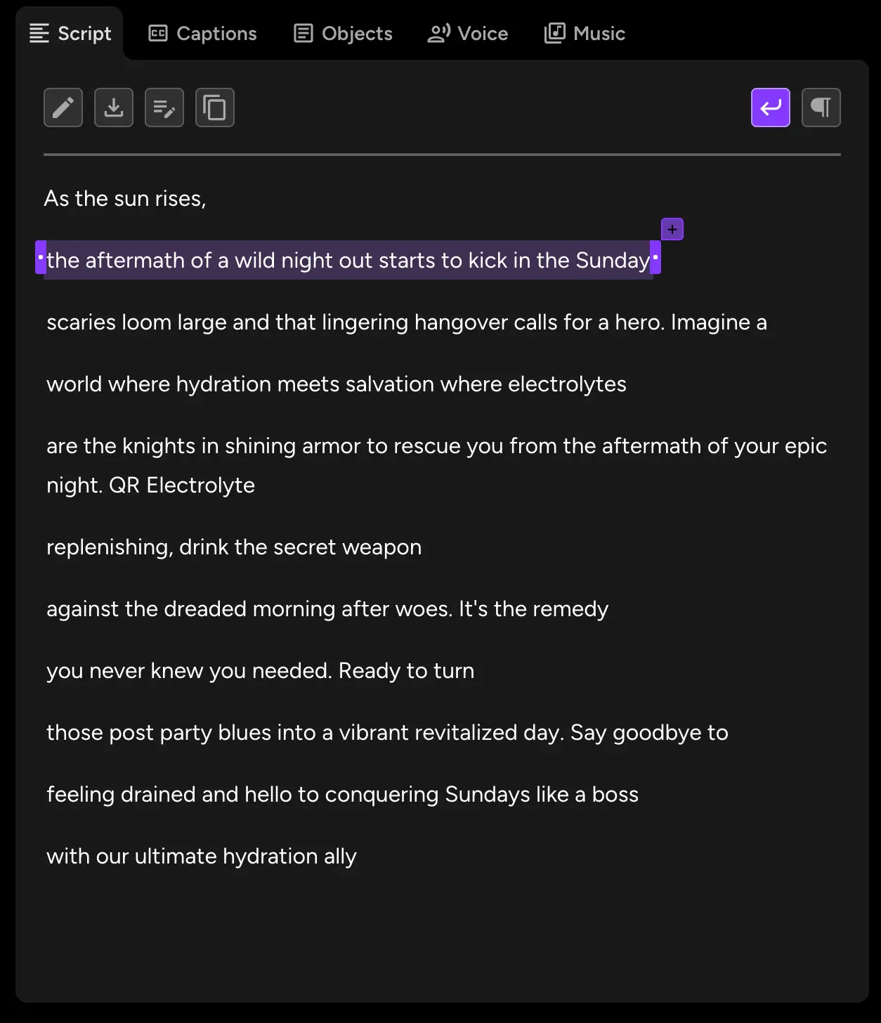 Augie Studio Basics Script Tab for Changing Timing of Visuals